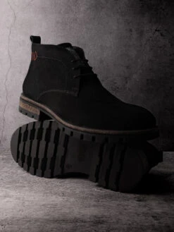 Alberto Torresi Headon Series Devl559 Genuine Suede High Tops For Men -Alberto Torresi Sale Store 88559 BLACK 2