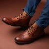 Alberto Torresi G.Leather Lloyd Series 597 Tan Brogues Boot -Alberto Torresi Sale Store 88597 TAN 8