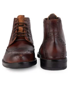 Alberto Torresi G.Leather Lloyd Series 599 Brown Brogues Boot -Alberto Torresi Sale Store 88599 BROWN 5