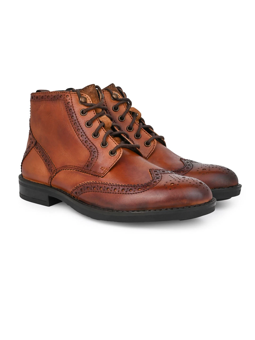 Alberto Torresi G.Leather Lloyd Series 599 Tan Brogues Boot 3 Alberto Torresi G.Leather Lloyd Series 599 Tan Brogues Boot - Image 3
