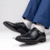 Alberto Torresi Hungary Series 606 Evergreen Black Formal Monk Shoes -Alberto Torresi Sale Store 88606 BLACK