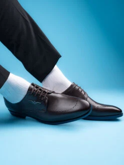 Alberto Torresi Hungary Series 607 Branded Sole Brown Formal Shoes