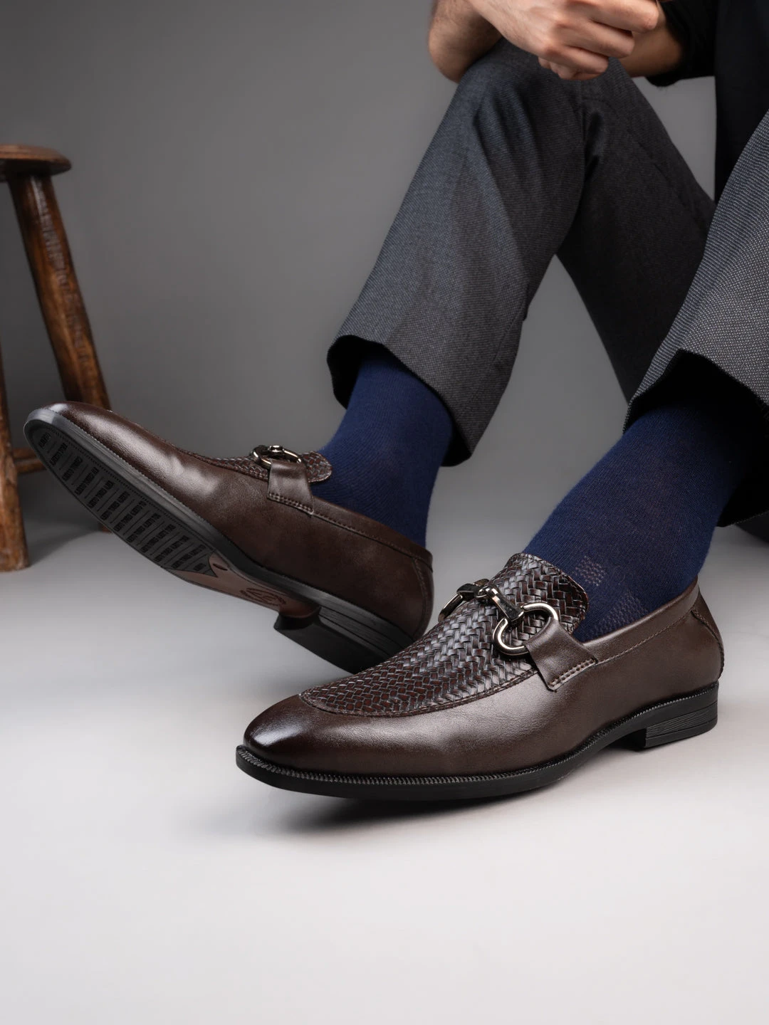 Premium Branded Horsebit Formal Synthetic Loafer With Tpr Sole And Heel Support 1 Premium Branded Horsebit Formal Synthetic Loafer With Tpr Sole And Heel Support