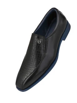 Alberto Torresi Hungary Series 611 Branded Sole Black Formal Shoes -Alberto Torresi Sale Store 88611 BLACK BLUE 4