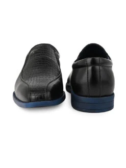 Alberto Torresi Hungary Series 611 Branded Sole Black Formal Shoes -Alberto Torresi Sale Store 88611 BLACK BLUE 5