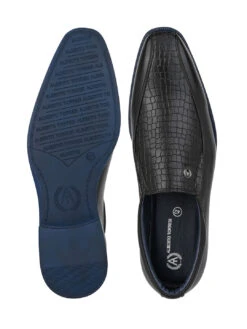 Alberto Torresi Hungary Series 611 Branded Sole Black Formal Shoes -Alberto Torresi Sale Store 88611 BLACK BLUE 6