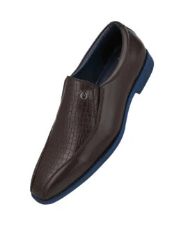 Alberto Torresi Hungary Series 611 Branded Sole Brown Formal Shoes -Alberto Torresi Sale Store 88611 BROWN BLUE 4