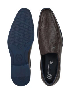 Alberto Torresi Hungary Series 611 Branded Sole Brown Formal Shoes -Alberto Torresi Sale Store 88611 BROWN BLUE 6