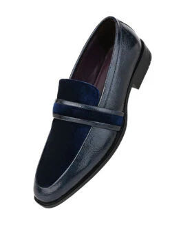 Alberto Torresi Wedding Patent Blue Crinkle Suede Shoes -Alberto Torresi Sale Store 88624 CRINKLE BLUE 4