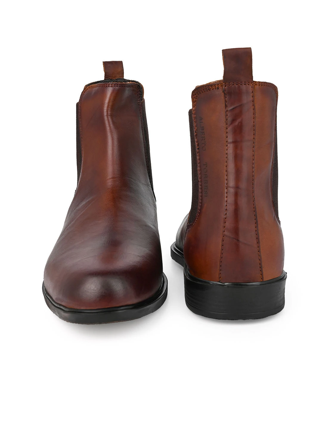 Alberto Torresi Tan Leather Chelsea Boots For Men 7 Alberto Torresi Tan Leather Chelsea Boots For Men - Image 7