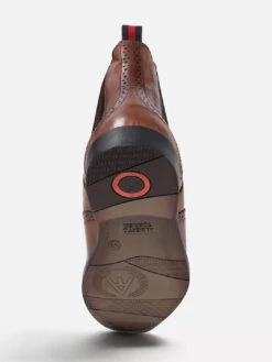 Alberto Torresi Tan Leather Brogue Chelsea Boots For Men -Alberto Torresi Sale Store 88657 TAN 5