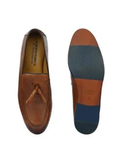 Alberto Torresi Genuine Leather 683 Tan Tassel Loafers For Men -Alberto Torresi Sale Store 88683 TAN 7