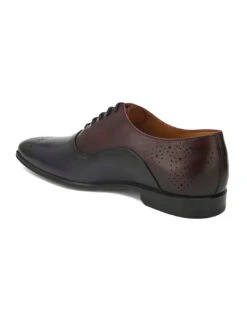 Alberto Torresi Genuine Leather Blue Bordo Office/ Dress Formal Lace Ups Shoes -Alberto Torresi Sale Store 88684 BLUE BORDO 3