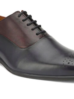 Alberto Torresi Genuine Leather Blue Bordo Office/ Dress Formal Lace Ups Shoes -Alberto Torresi Sale Store 88684 BLUE BORDO 7