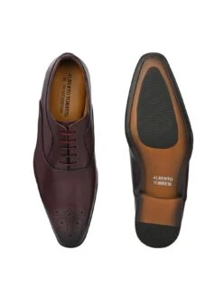 Alberto Torresi Genuine Leather 685 Bordo Office/ Dress Formal Lace Up Shoes -Alberto Torresi Sale Store 88685 BORDO 7