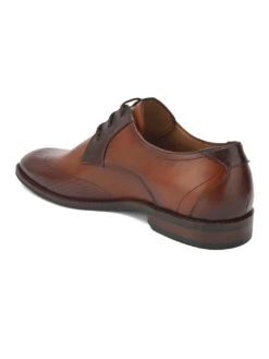 Alberto Torresi Genuine Leather Tan Bordo Office/ Dress Formal Lace Ups Shoes -Alberto Torresi Sale Store 88687 TAN BORDO 3