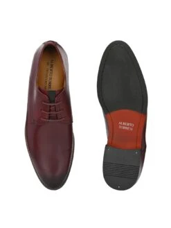 Alberto Torresi Genuine Leather 690 Black Bordo Formal Lace Up Shoe -Alberto Torresi Sale Store 88690 BORDO 7