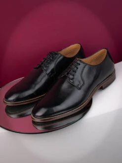 Alberto Torresi Genuine Leather Black Formal Derby Shoes