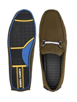 Alberto Torresi Trendy Silicon Multi Coloured Anti Slip SoleVibrantOlive Loafer -Alberto Torresi Sale Store 88715 OLIVE 6