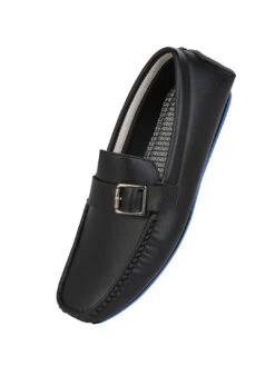 Alberto Torresi Trendy Silicon Muti Coloured Anti Slip Sole Black Monk Loafer -Alberto Torresi Sale Store 88716 BLACK N 4