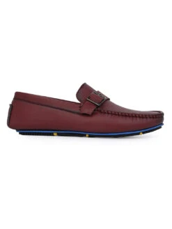 Alberto Torresi Trendy Silicon Muti Coloured Anti Slip Sole Bordo Monk Loafer -Alberto Torresi Sale Store 88716 BORDO 3