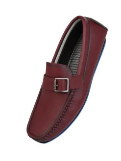 Alberto Torresi Trendy Silicon Muti Coloured Anti Slip Sole Bordo Monk Loafer -Alberto Torresi Sale Store 88716 BORDO 4