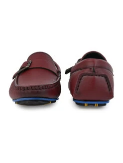 Alberto Torresi Trendy Silicon Muti Coloured Anti Slip Sole Bordo Monk Loafer -Alberto Torresi Sale Store 88716 BORDO 5