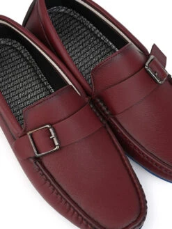 Alberto Torresi Trendy Silicon Muti Coloured Anti Slip Sole Bordo Monk Loafer -Alberto Torresi Sale Store 88716 BORDO 7