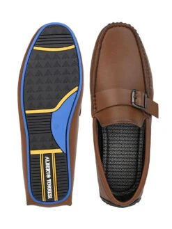 Alberto Torresi Trendy Silicon Multi Coloured Anti Slip Sole Tan Monk Loafer -Alberto Torresi Sale Store 88716 TAN N 6