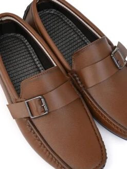 Alberto Torresi Trendy Silicon Multi Coloured Anti Slip Sole Tan Monk Loafer -Alberto Torresi Sale Store 88716 TAN N 7