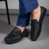 Alberto Torresi Trendy Silicon Muti Coloured Anti Slip Sole Black Monk Loafer