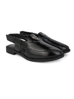 Alberto Torresi Black Patent Crinkle Peshawari Sandal With Padded Insole -Alberto Torresi Sale Store 88770 BLACK PATENT 2 42119c48 9e45 49e6 9e67 f9f2f16f65c1