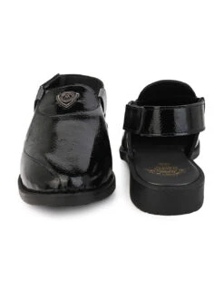 Alberto Torresi Black Patent Crinkle Peshawari Sandal With Padded Insole -Alberto Torresi Sale Store 88770 BLACK PATENT 5 46b4664d 3401 438b a1cf 2ec23e575ee7
