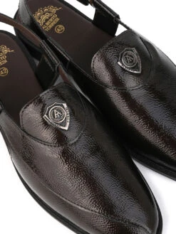 Alberto Torresi Brown Patent Crinkle Peshawari Sandal With Padded Insole -Alberto Torresi Sale Store 88770 BROWN PATENT 7 4c6e1c0d 62cd 4666 98ea 91207b35f087