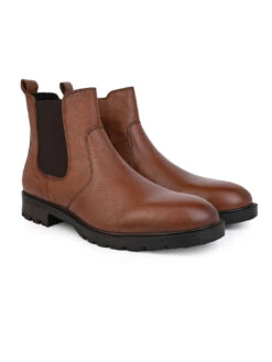 Alberto Torresi Tan Mild Leather Ankle Length Boots -Alberto Torresi Sale Store AT 1 88555 TAN 2