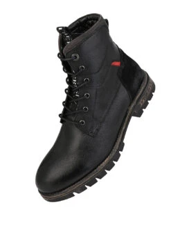 Black Leather Lace Up Boots -Alberto Torresi Sale Store DSC 0763 2