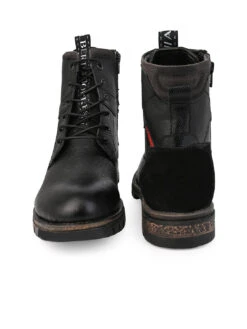 Black Leather Lace Up Boots -Alberto Torresi Sale Store DSC 0764 2