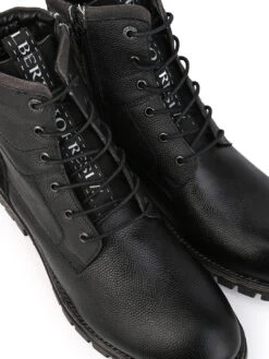 Black Leather Lace Up Boots -Alberto Torresi Sale Store DSC 0765 2