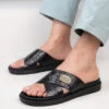 Alberto Torresi Barleta Black Leather Men Slippers -Alberto Torresi Sale Store DSC 1006