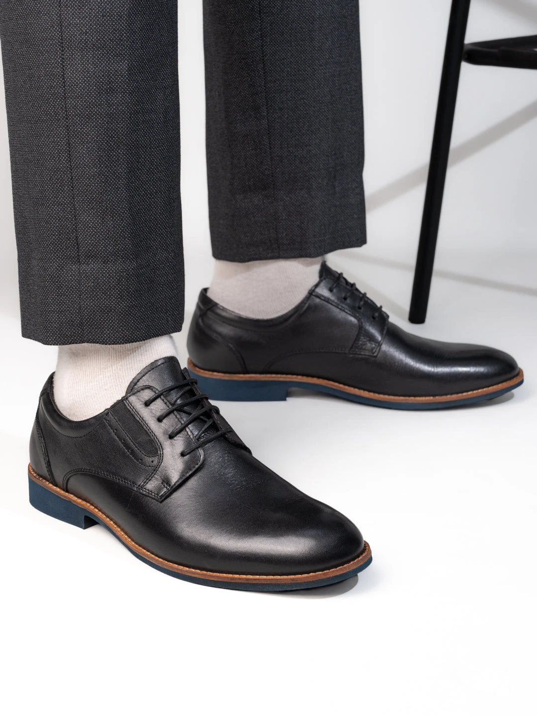 Alberto Torresi Horwik Series Black Crust Leather Plain Lace-up 1 Alberto Torresi Horwik Series Black Crust Leather Plain Lace-up