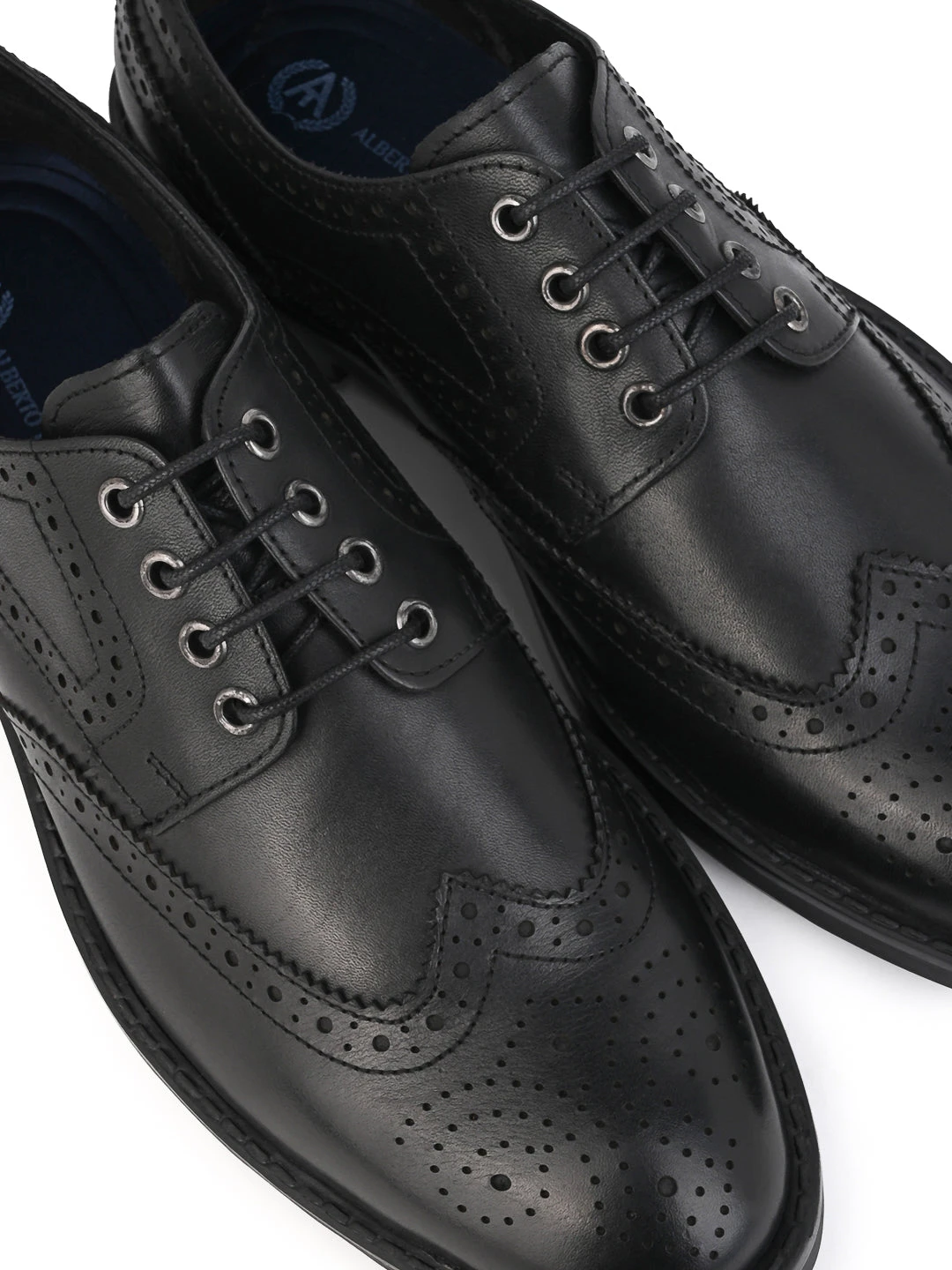 Alberto Torresi Genuine Leather Black Formal Brogue Shoes 6 Alberto Torresi Genuine Leather Black Formal Brogue Shoes - Image 6