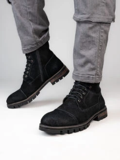 Alberto Torresi Headon Series Devl556 Suede Distress Long Boots For Men