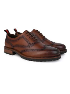 Alberto Torresi Latest TanBrogue Shoes With Padded Insole -Alberto Torresi Sale Store DSC 5730