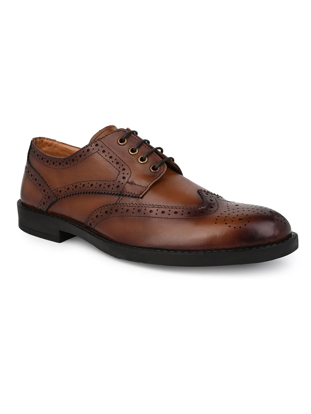 Alberto Torresi Genuine Leather Tan Formal Brogue Shoes 2 Alberto Torresi Genuine Leather Tan Formal Brogue Shoes - Image 2