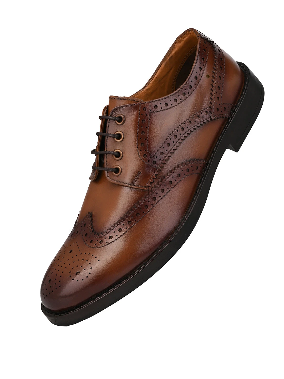 Alberto Torresi Genuine Leather Tan Formal Brogue Shoes 4 Alberto Torresi Genuine Leather Tan Formal Brogue Shoes - Image 4