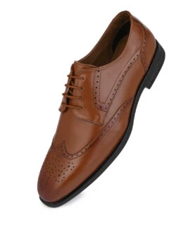 Alberto Torresi Tan Formal Brogue Shoes -Alberto Torresi Sale Store DSC 6138