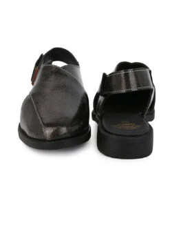 Alberto Torresi Grey Patent Crinkle Peshawari Sandal With Padded Insole -Alberto Torresi Sale Store DSC 6249 3