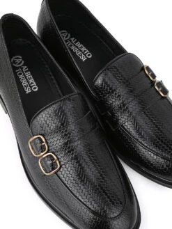 Alberto Torresi Palermo Black Men's Double Monk Strap Shoes -Alberto Torresi Sale Store DSC 6717 2