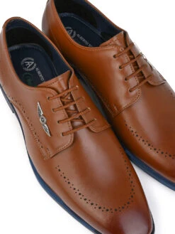 Alberto Torresi Hungary Series 607 Branded Sole Tan Formal Shoes -Alberto Torresi Sale Store DSC 7204