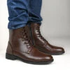 Alberto Torresi Barcus Series 111 Faux Brown Leather Long Boots -Alberto Torresi Sale Store DSC 7903